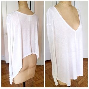 FREE PEOPLE sheer long sleeve sweater